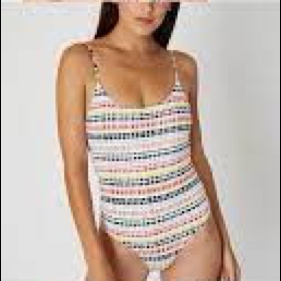 Onia Gabriella Ribbon Stripped Swimsuit - Picture 2 of 3